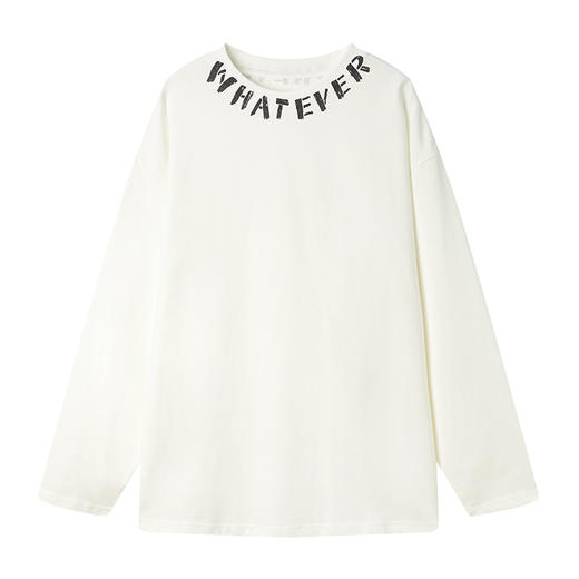 NPC潮牌领口印花圆领32支全棉卫衣舒适套头长袖秋冬上衣NP38TL07 商品图6