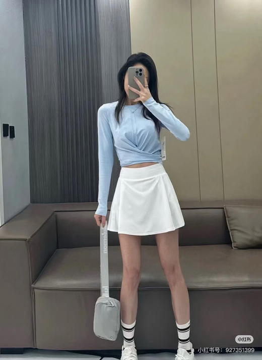 lul不对称百褶网球裤裙，3个工作日发货 商品图1