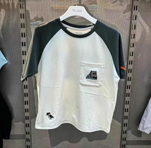 安踏童装25年夏季新款男大童针织宽松户外圆领运动短袖352536101 商品图0