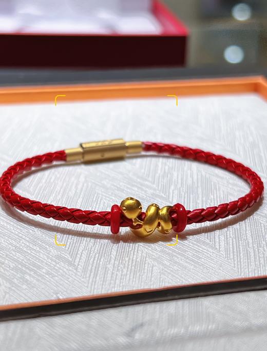 【现货】黄金足金999卷卷蛇 盘福纳吉，小龙绕红绳，悠悠过盛夏，卷财卷事业卷金钱 夏天小红绳系列【秒杀产品无赠品】 商品图2