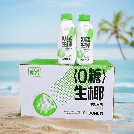椰泰 0糖生椰360ml*15瓶 整箱鲜榨椰子汁植物蛋白饮料无糖 商品图0