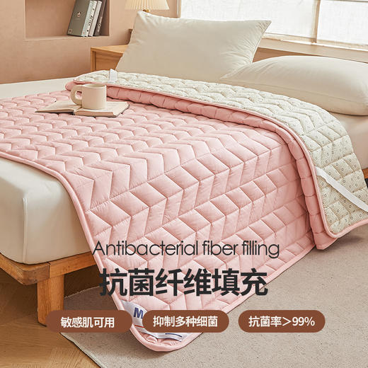 自然醒13070全棉防滑床褥床垫13372抗菌床护垫四季通用薄款床褥垫防滑褥子席梦思保护垫床铺垫LN 商品图11
