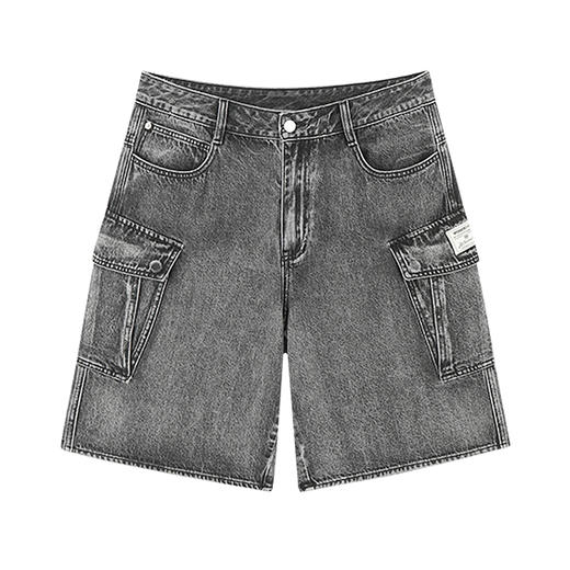 NPC潮牌重磅水洗工装牛仔衬衫短裤套装男做旧NP43DT15 商品图5