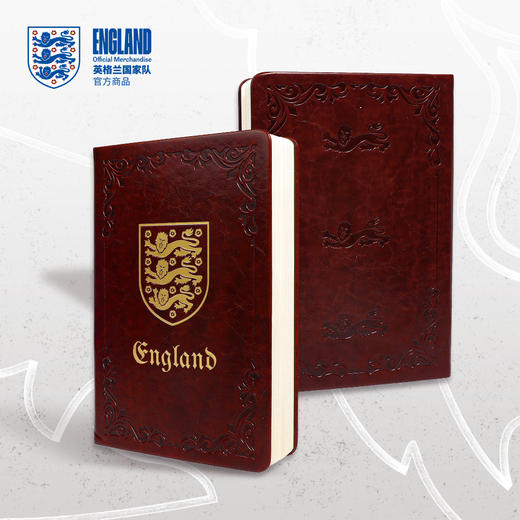 【官方正版】英格兰国 家队 | 深红色复古笔记本烫金创意球迷文具周边 商品图1