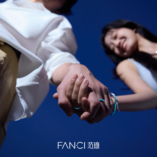 Fanci范琦光年之境【日落霞光】开口情侣对戒夜光925银生日礼物送纪念日女朋友 商品图1