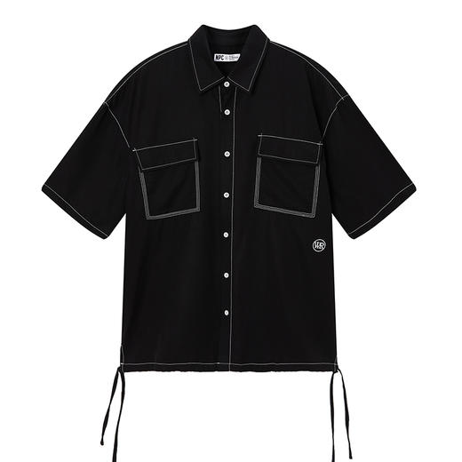 NPC潮牌天丝双口袋明线春夏百搭衬衫短袖薄款男士上衣NP34SH19 商品图5