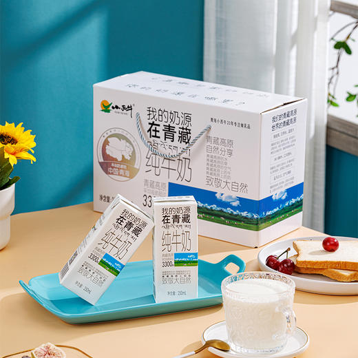 【光明&小西牛】青藏奶源盒装纯牛奶 全脂灭菌礼盒装纯牛奶 250ml*10盒/箱 商品图4