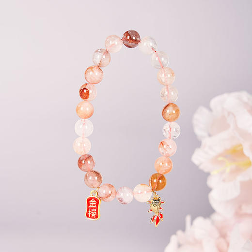 大英博物馆 东方梦境系列 金榜题名锦鲤上岸胶花水晶 手链 商品图4