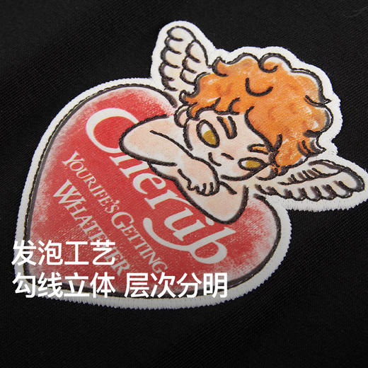 NPC潮牌背后撞色天使爱心印花短袖T恤男童趣索罗娜透气NP54TE24 商品图1