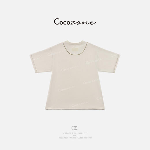 COCO ZONE 刘一一 “腊肠狗狗T” 进口段缩丝混纺圆领T恤CD2A1253 商品图4