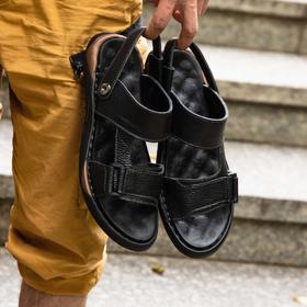 真皮轻便凉鞋 质感好穿｜百年品牌SACHA 男士夏季凉鞋 绅士凉爽