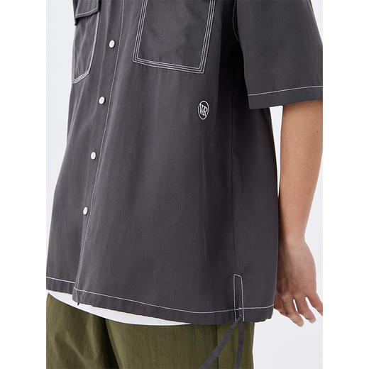 NPC潮牌天丝双口袋明线春夏百搭衬衫短袖薄款男士上衣NP34SH19 商品图4