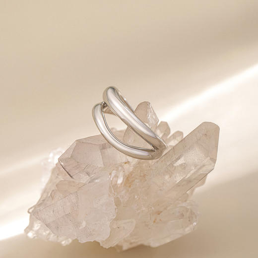 ARSIS｜流光系列 流线双层戒指 商品图6