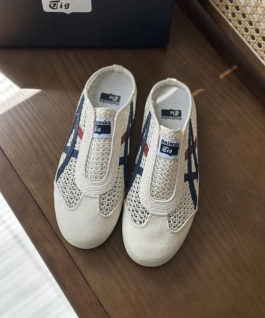 现货 THS-无 鬼冢家  情侣款 夏日度假苎麻轻薄网面拖鞋 3色 QZ112 商品图6