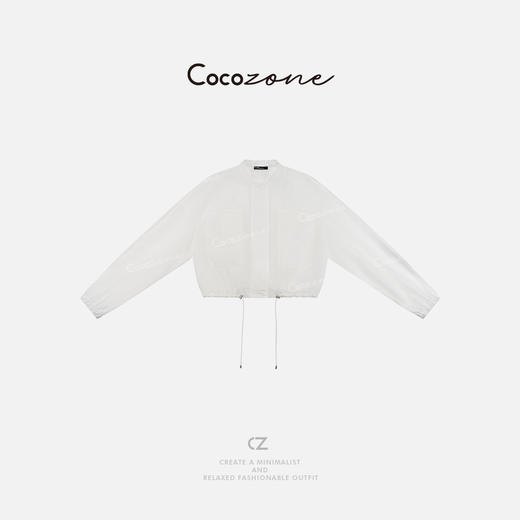 COCO ZONE刘一一【苎麻棉混纺】轻薄下摆抽绳设计长袖外套CD1A0604 商品图1
