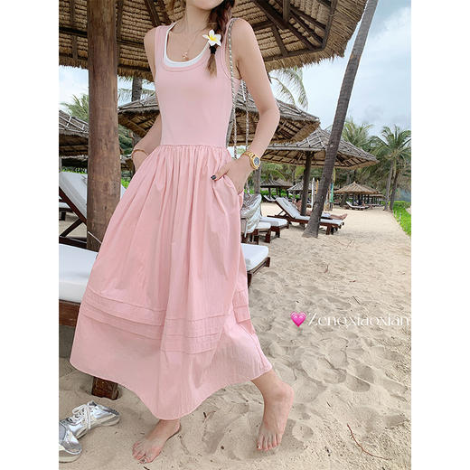 【189元任选2件】最后一波现货！粉色吊带连衣裙 商品图1