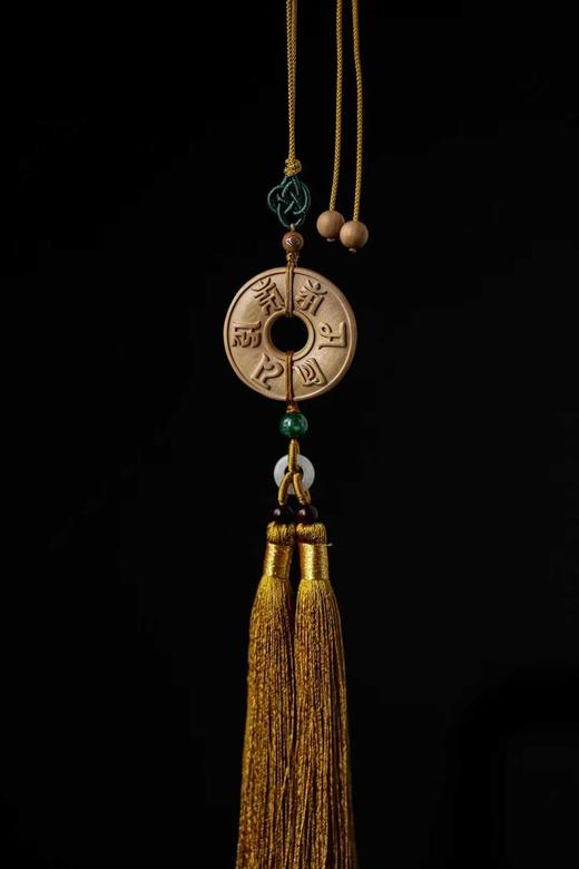 老山檀香【六字箴言平安扣】挂件 商品图1