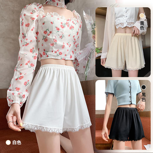 【外穿内搭！两用安全裤】夏季薄款蕾丝花边打底裤女外穿居家宽松三分短裤透气冰丝安全裤女。ry 商品图3