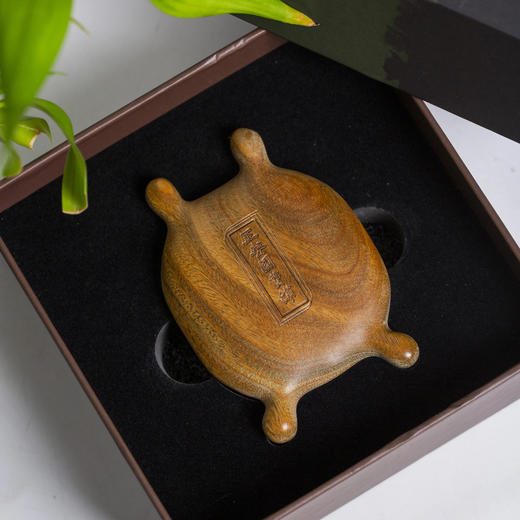 “配赠宋锦材质布袋”正安国 绿檀木按摩器 全身通用 大圆齿设计 商品图4