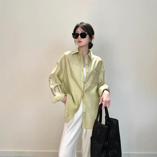 天丝醋酸亚麻！2025舒适有质感百搭天丝醋酸亚麻宽松防晒衬衫！ 商品图2