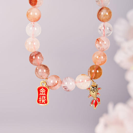 大英博物馆 东方梦境系列 金榜题名锦鲤上岸胶花水晶 手链 商品图2