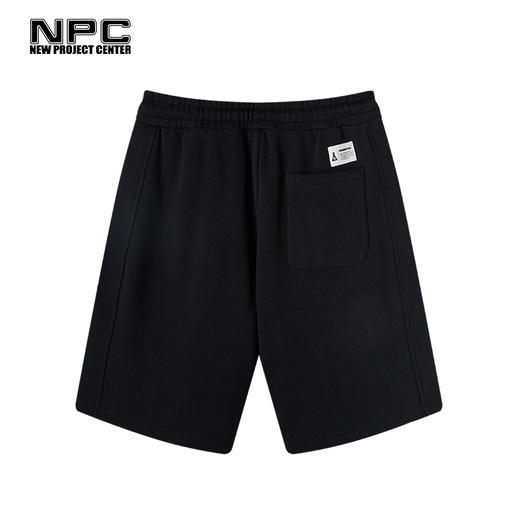 NPC潮牌仿胶布印花纯棉宽松卫裤男潮流短裤宽松舒适NP34SP25 商品图0