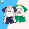 史努比儿童夏运动休闲男童女童撞色翻领POLO衫套装短袖短裤两件套SZZD29 商品缩略图1