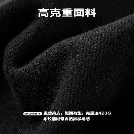 NPC潮牌不对称做旧斑驳满印字母logo圆领卫衣重磅长袖NP41ST23 J 商品图4