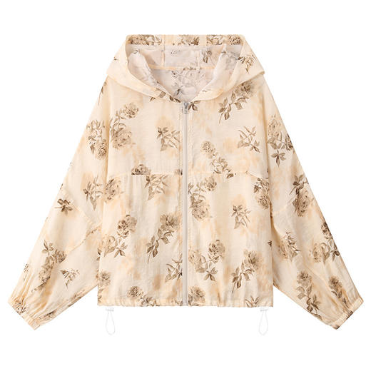 丁摩 连帽印花轻薄防晒衣女款夏季外套325013 商品图4