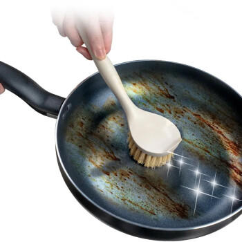 妙洁 长柄洗锅刷 植物剑麻有效去油不掉毛刷子厨房清洁刷锅神器 /家庭清洁/纸品 /清洁用具 /清洁刷具 商品图5