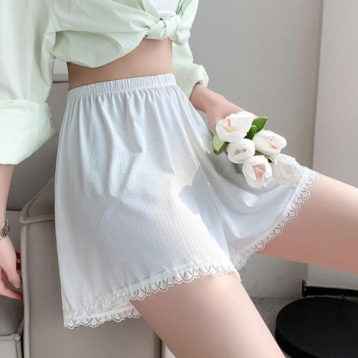【外穿内搭！两用安全裤】夏季薄款蕾丝花边打底裤女外穿居家宽松三分短裤透气冰丝安全裤女。ry 商品图1