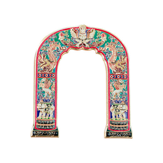 【大报恩寺琉璃塔·琉璃拱门】金属流沙冰箱贴南京文创磁贴冰箱贴金属装饰纪念礼品 商品图4