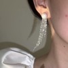雀说 S925银色瀑布高级轻奢珍珠流光流苏耳环 1440 商品缩略图3