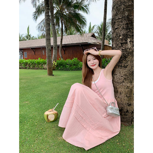 【189元任选2件】最后一波现货！粉色吊带连衣裙 商品图3