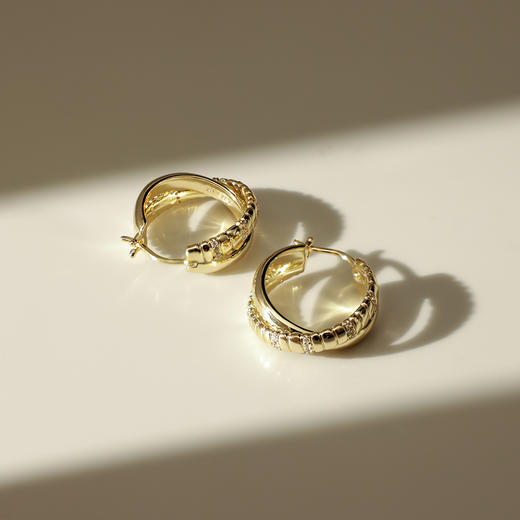 ARSIS｜自由搭配系列 蛇骨双层耳圈 商品图9