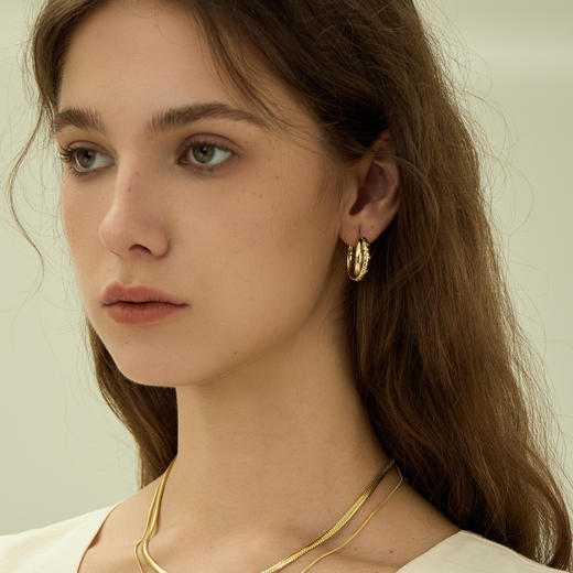 ARSIS｜自由搭配系列 蛇骨双层耳圈 商品图3