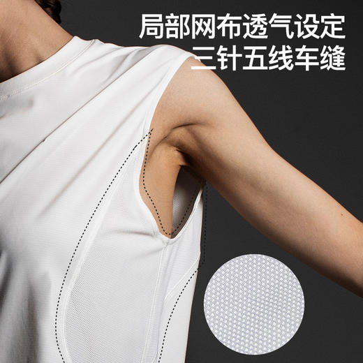 NPC潮牌撞色拼接网眼布3M反光logo无袖T恤男透气轻薄NP53TT18 商品图2