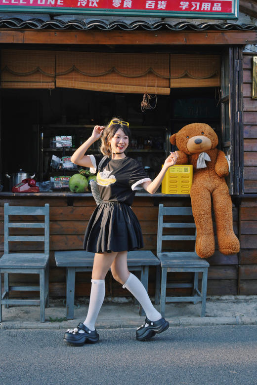 MIO米奥洞洞鞋女鞋户外凉拖鞋厚底增高凉鞋沙滩鞋M253102201 商品图5