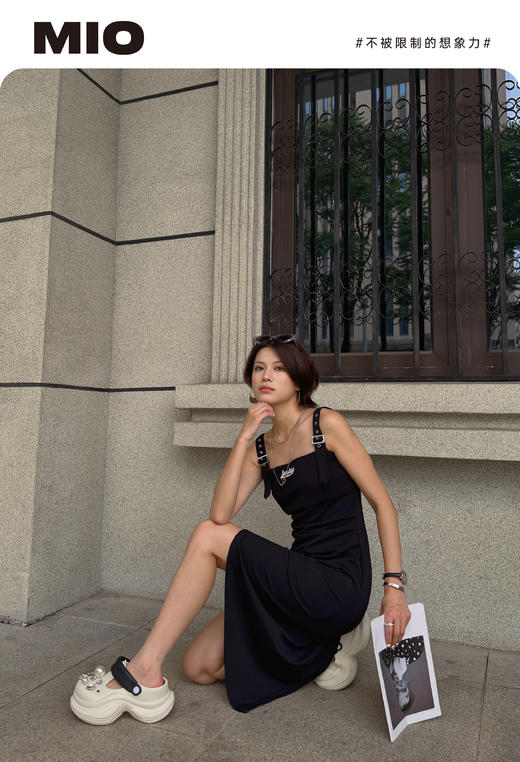 MIO米奥洞洞鞋女鞋户外凉拖鞋厚底增高凉鞋沙滩鞋M253102201 商品图3