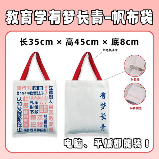 【冬青宝藏好物】教育学专属日历/帆布袋/抱枕/签字笔！人手一份！ 商品图2