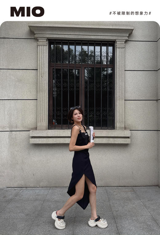 MIO米奥洞洞鞋女鞋户外凉拖鞋厚底增高凉鞋沙滩鞋M253102201 商品图2