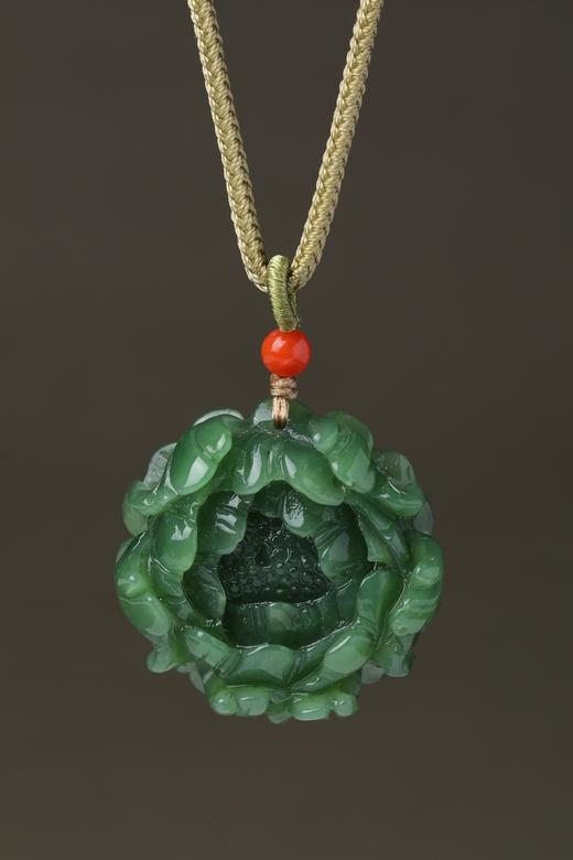 【中国玉雕大师魏玉忠大师亲研】 天然玉石和田玉项链 温润滋泽细致光滑 双证可查 商品图1