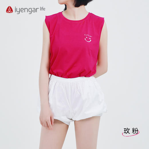 艾扬格 life C1202瑜伽习练背心 无袖短T 肩位折叠设计，简约时尚 商品图2