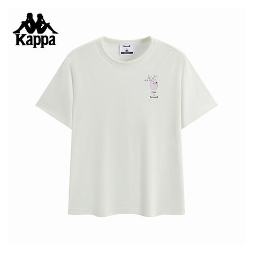 巴巴爸爸Kappa卡帕运动男短袖2025夏季新款宽松透气休闲女半袖K0F62TD73 商品图0