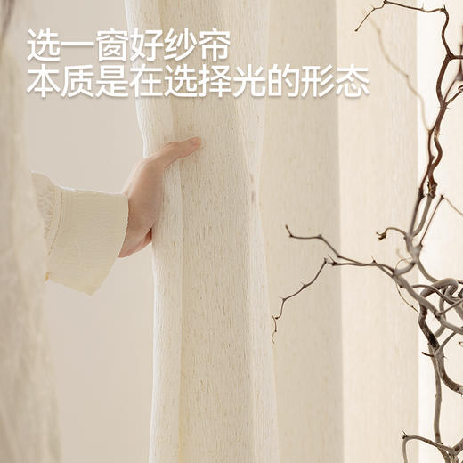 【云影纱】金蝉雪尼麻混纺纱帘 商品图6