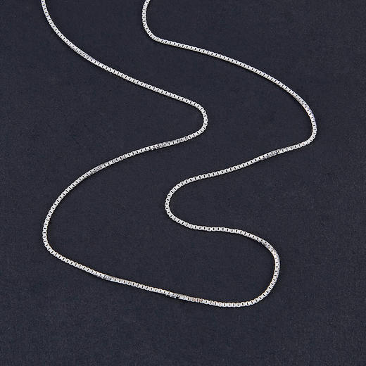 【限时8.8折】【线上铂金馆】PT950 【国际铂金协会】铂金盒仔链调节项链(BXL00173-02)预售产品下单后不退款不退货不换货不补差价) 商品图1