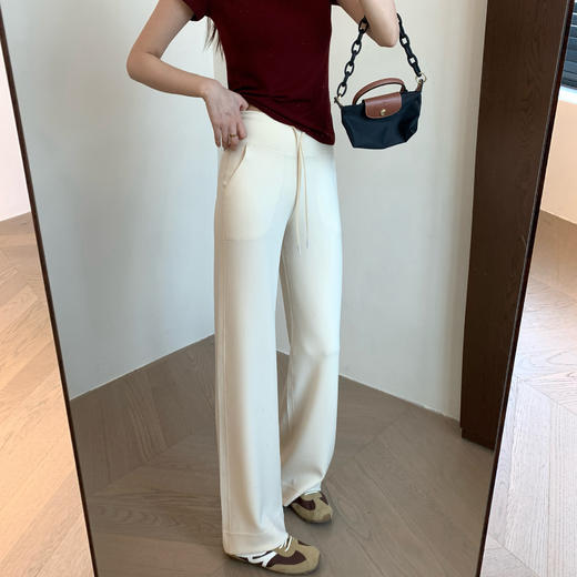 【180大长腿阔腿裤】Lu家同款！2025立体剪裁裸感莫代尔洗工艺轻盈舒适高腰阔腿裤夏款！ 商品图2