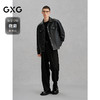 GXG男装 黑色真皮皮衣夹克男外套24冬季热卖夹克 G24X124001 商品缩略图1