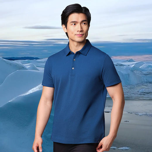 十如仕无水染短袖男士运动户外半袖翻领休闲透气POLO衫-P02-06 商品图8