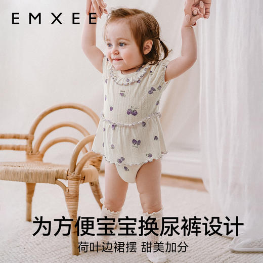 【宝宝服饰】嫚熙婴儿连体衣夏季薄款宝宝包屁衣透气网眼短袖爬服 商品图4